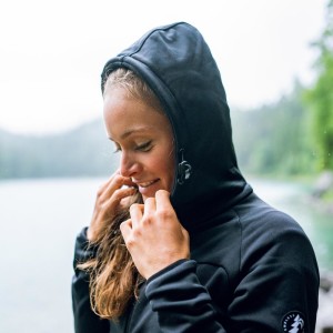Loa Fleece Hooded Jacket Woman black/black